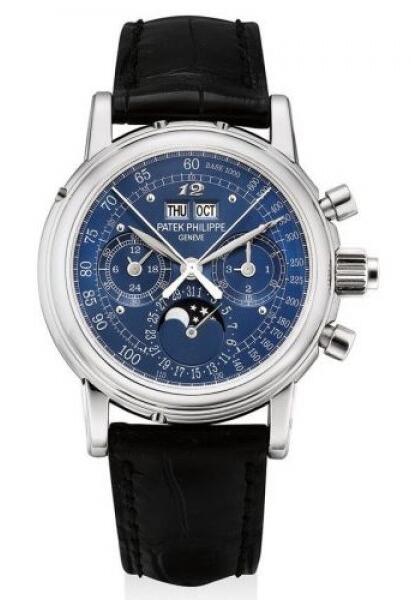 Cheapest Patek Philippe Perpetual Calendar Split Seconds Chronograph 5004P Blue Eric Clapton Watches Prices Replica 5004P-064